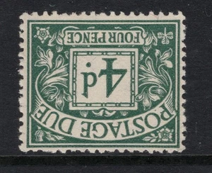 1924 4d DULL GREY-GREEN KGV BLOCK SIDEWAYS-INVERTED WMK UNMOUNTED MINT. SG D15Wi - Picture 1 of 1