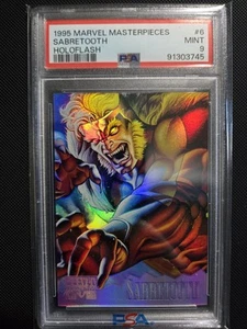 1995 Marvel Masterpieces #6 Sabretooth Holoflash PSA 9 MINT - Picture 1 of 2