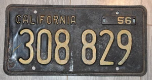 Matrícula de California 1956 vintage - Imagen 1 de 4