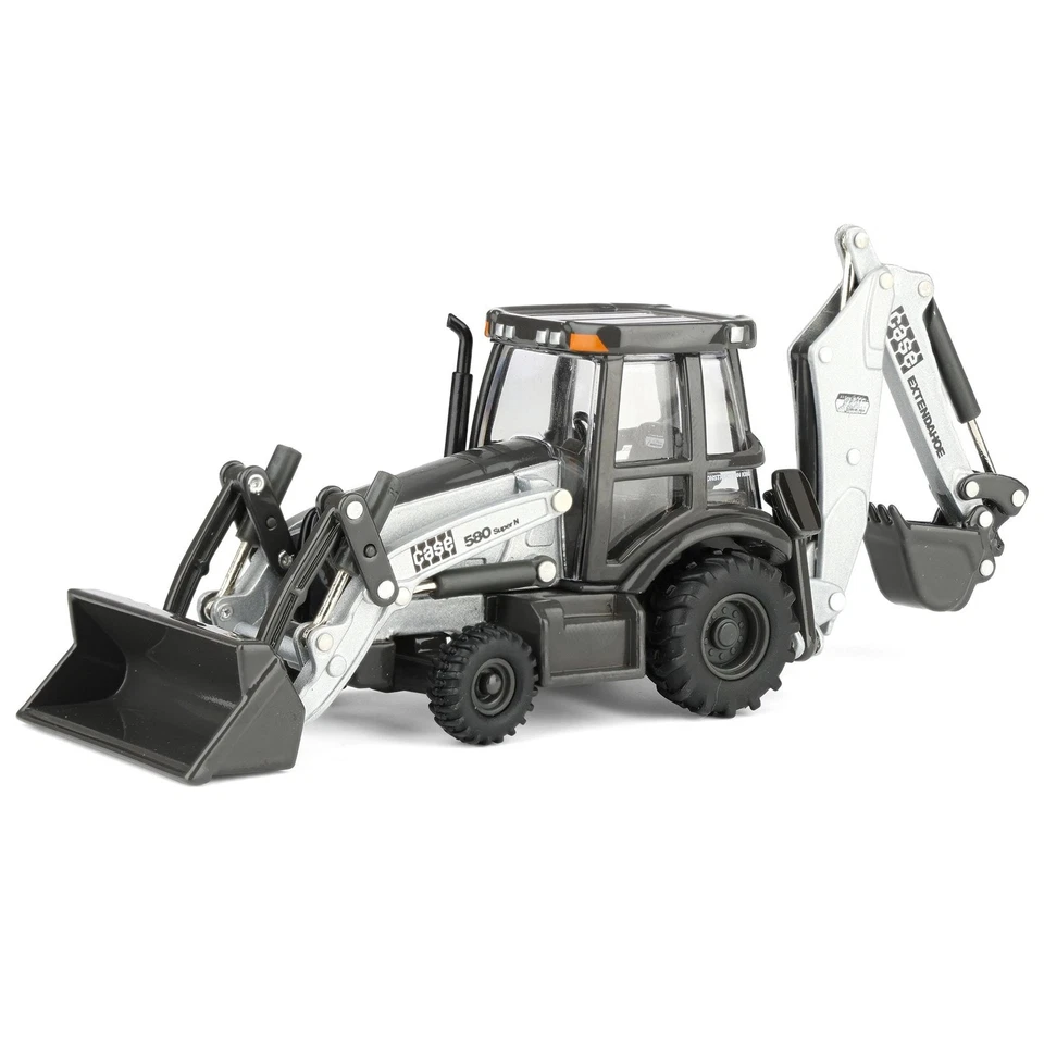 ERTL 1/50 JI Case 580 Super N Backhoe Loader Silver Signature Prestige 44521 - Image 1 of 4