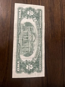 1963 Red Seal $2 Bill Circulated – A16149480A – Historical Currency - Picture 1 of 2