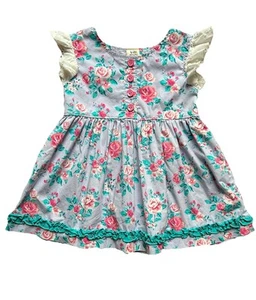 Wildflowers clothing La La Land Polly Pocket Top size 4 EUC Blue Pink Roses - Picture 1 of 5