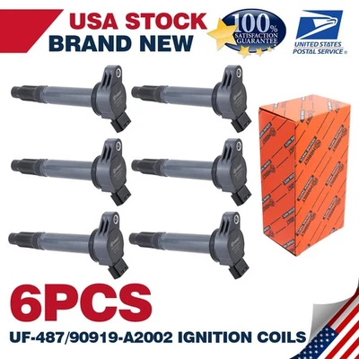 For Lexus ES300h 2013-2018 6Pcs Quality Ignition coils UF-487 90919-A2002 - Image 1 of 4