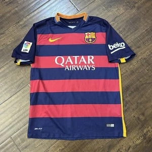 Nike FC Barcelona Lionel Messi Jersey Mens Medium 2015 FIFA World Champions Home - Picture 1 of 12