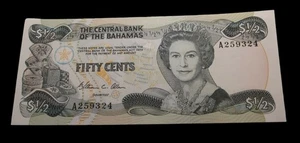 BAHAMAS 1/2 DOLLAR L.1974 (1984) ELIZABETH II UNC P42a #N154# - Picture 1 of 2