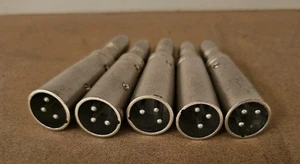 5X STEREO 6.35mm 1/4" Female Jack Socket to 3 Pin XLR Male Plug Amp Mic Adapter - Picture 1 of 3