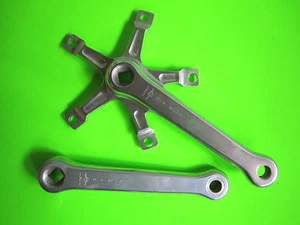 .VINTAGE GIPIEMME TANDEM CRANKSET 167.5MM ITALY TRACK PISTA REVERSED THREADED - Picture 1 of 6