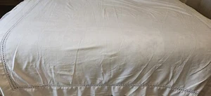 Vintage Cutwork Embroidery 70" x 104" Linen Tablecloth - Picture 1 of 6