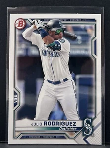 2021 Bowman Prospect Julio Rodriguez #BP-86 Seattle Mariners - Picture 1 of 2