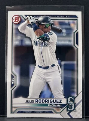2021 Bowman Prospect Julio Rodriguez #BP-86 Seattle Mariners - Image 1 of 2