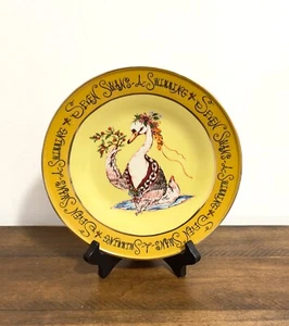 NWT: Anthropologie - 12 Days of Christmas, Seven Swans Swimming Appetizer Plate - Picture 1 of 6