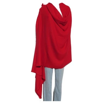 Cachemira | Himalaya | Chal | Mini espiga | 2 capas | Hecho a mano | Rojo tomate Foto 1 de 4