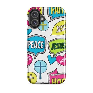 Peace Love Jesus Faith Dual Layer Tough Case for iPhone® - Picture 1 of 24