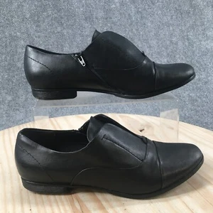 Baretraps Shoes Womens 8.5 M Vikie Flats Slip On Black Faux Leather Low Top - Picture 1 of 15