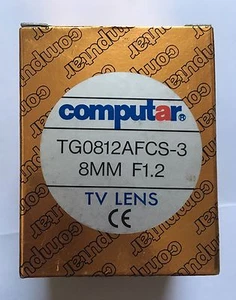 COMPUTAR TG0812AFCS-3 CS MOUNT 8.0mm CCTV LENS F1.2 - Picture 1 of 12
