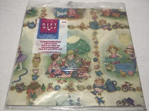 Vintage Cleo Gift Wrapping Paper 2 Sheets 8.3Sq Ft (Each 1.67ft x 2.5ft) - Picture 1 of 3