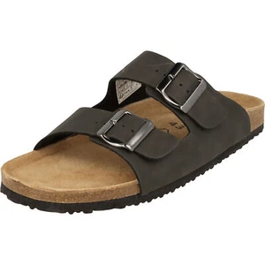 Herren Pantolette Schwarz Softrelax Schuhe 7410990007 Komfort Hausschuhe NEU