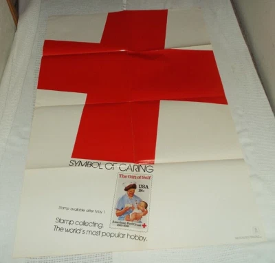 RARE 1981 ORIGINAL U.S. POSTAL SERVICE LOBBY POSTER RED CROSS 36" X 24" READ!! - Image 1 of 4