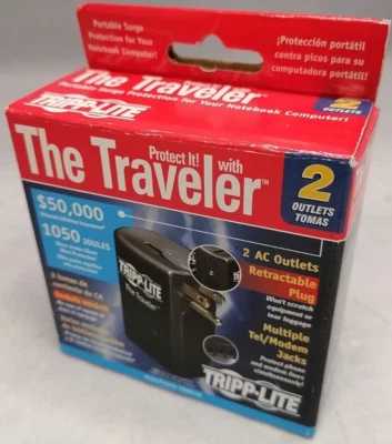 Tripp Lite TRAVELER Protect It! 2-Outlet Portable Surge Protector - Image 1 of 4