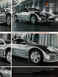 Mitsubishi Eclipse 2000 ""More Sensible Choices"" anuncio en color original - Imagen 1 de 1