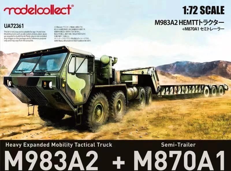Modelcollect UA72361 - 1:72 USA M983A2 Hemtt Trattore & M870A1 Semi-Trailer - Immagine 1 di 1