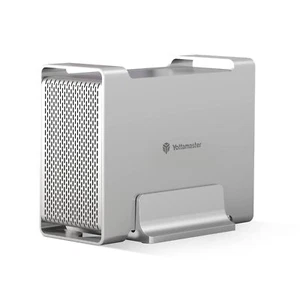 Boîtier de disque dur RAID 2 baies USB3.1 Gen2 pour disque dur SATA 3,5" 32To aluminium - Photo 1/9