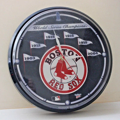 BOSTON RED SOX World Series Champions Wall Clock MLB 2004 WinCraft Sports USA - Image 1 of 4