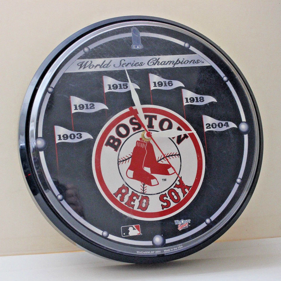 BOSTON RED SOX World Series Champions Wall Clock MLB 2004 WinCraft Sports USA - Image 1 of 4