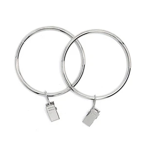 10 EWANTO curtain rings curtain rings with clip silver shiny 1 x 10 pack HH-13 - Picture 1 of 4