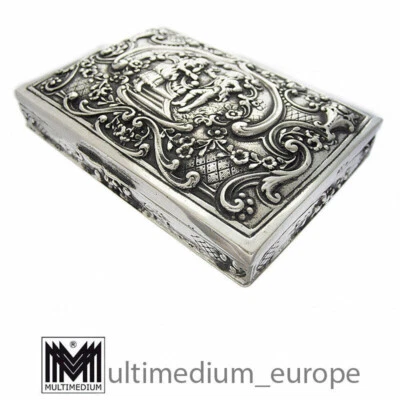 Silber Schnupftabak Dose Jugendstil Tabatiere Schatulle snuff box - Bild 1 von 4