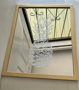 Pineapple Design Mirror With Gold Frame - Picture 1 of 3