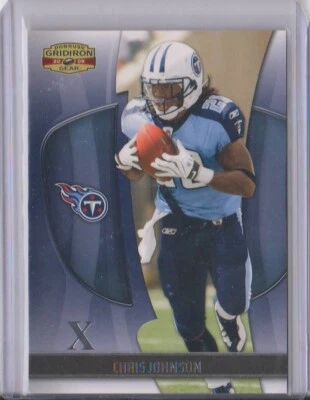 2009 DONRUSS GRIDIRON GEAR FOOTBALL CHRIS JOHNSON SILVER X'S #154/250 - Image 1 of 2