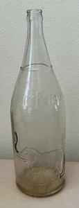 VINTAGE 60 oz. JUMBO BEVERAGES EMBOSSED GLASS ELEPHANT BOTTLE - RARE ! - Picture 1 of 5