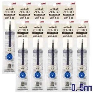 Mitsubishi Pencil uniball ZENTO Refill 0.5mm Blue Ink 10 pieces NEW Japan - Picture 1 of 4