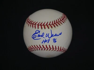 EARL WEAVER SIGNED OFFICIAL MLB BASEBALL WITH "HOF 96" INSCRIPTION PSA COA - Image 1 of 4