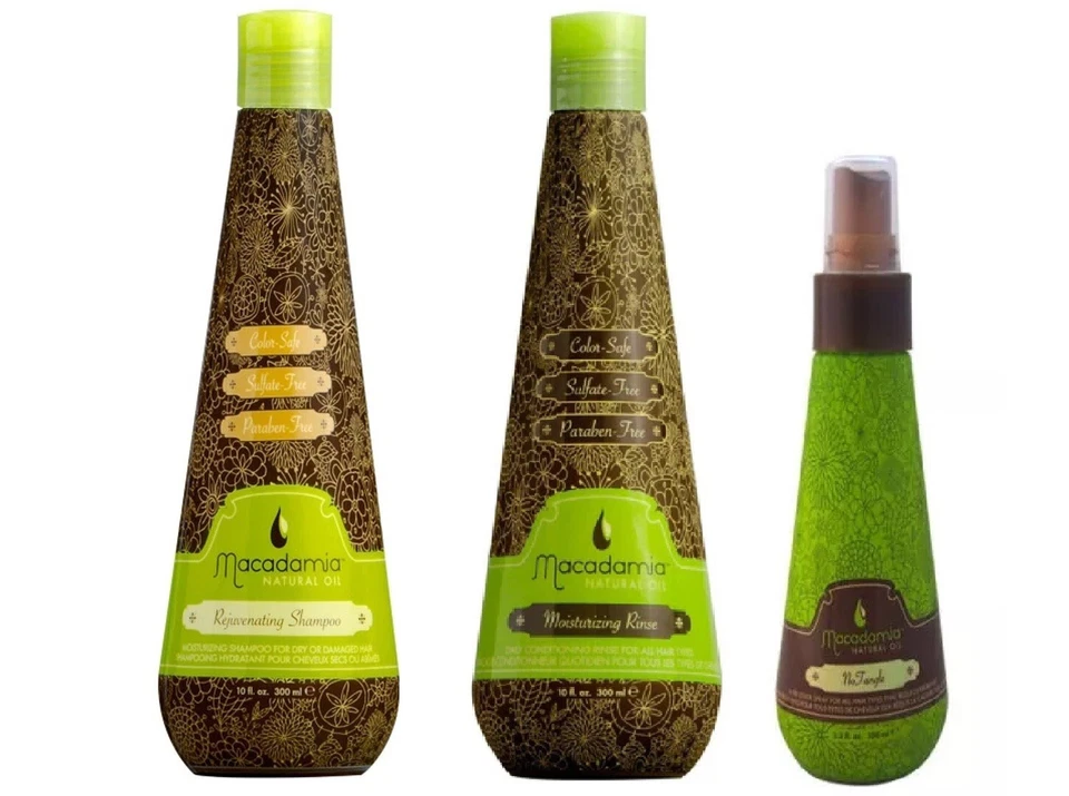 Xampu e enxágue hidratante óleo natural macadâmia 300ml + sem emaranhado 100ml - Imagem 1 de 4