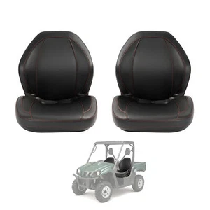 Pair Seats For Yamaha Rhino 450 660 700 Black Sewn Bucket Seats #5UG-F4710-00-00 - Picture 1 of 19