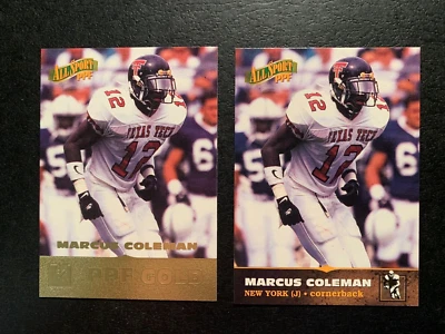 1996 Score Board All Sport PPF Gold #37 MARCUS COLEMAN New York Jets ROOKIE Lot - Image 1 of 2