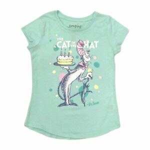 Dr Seuss Girls 2T Cat in The Hat T-Shirt Tee Shirt Sparkly Mint Jumping Beans