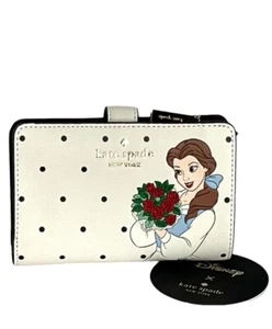 Kate Spade Disney Beauty & The Beast Medium Compact Bifold Wallet KE819 NWT $229 - Picture 1 of 6