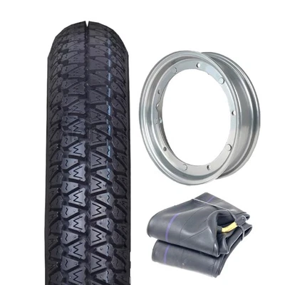 FA ITALIA RUOTA COMPLETA VESPA 50 PK S (V5X2T) GOMMA CERCHIO CAMERA D'ARIA 3.00-10