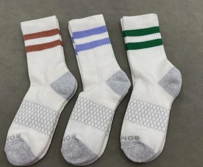 Brand New Bombas Honeycomb Women's Calf Sock Size M Orange/Blue/Green 3 pairs - Image 1 of 4