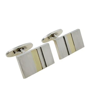 Gemelli Georg Jensen in argento sterling con oro 18 carati #152A - Lene... - Foto 1 di 7