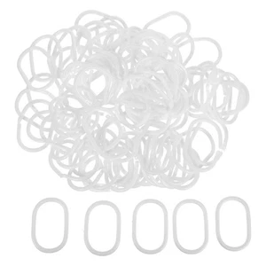  100pcs Shower Curtain Rings for Bathroom - White Plastic Curtain Rings with - Picture 1 of 17
