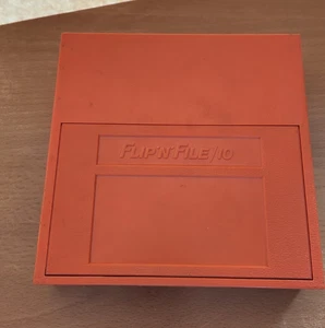 Estuche de disquete plegable portátil vintage FLIP 'N' FILE 10 5,25 pulgadas tecnología retro - Imagen 1 de 5