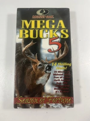 Mossy Oak Mega Bucks 5 Season of Fortune (VHS, 2000) Hunting Outdoors Video - Image 1 of 4
