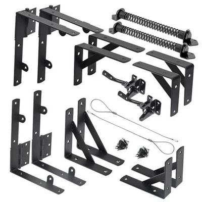 Kit de puerta de valla herrajes para puerta kit de puerta anti flacidez marco de puerta soportes de esquina juego de 2 Foto 1 de 4