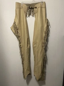 Vintage Leather Fringe Chaps THE ULTIMATE BY JEANS Custom Rodeo Western Show - Picture 1 of 18