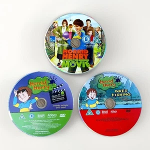 3 Horrid Henry DVDs - Movie, Goes Fishing, Goes to the Movies Bundle DISCS ONLY - Picture 1 of 4