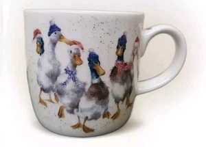 ROYAL WORCESTER WRENDALE DESIGNS/HANNAH DALE CHRISTMAS MUG “DUCK THE HALLS ”     - Picture 1 of 13